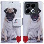 For Infinix Note 40 4G Coloured Drawing Flip Leather Phone Case(Pug)