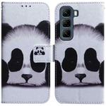 For Infinix Hot 50 4G Coloured Drawing Flip Leather Phone Case(Panda)