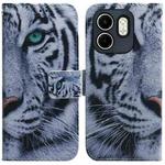 For Infinix Hot 50i / Smart 9 Coloured Drawing Flip Leather Phone Case(Tiger)