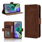 For Motorola Moto G54 5G Skin Feel Calf Texture Card Slots Leather Phone Case(Brown)