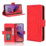 For Motorola Moto G84 5G Skin Feel Calf Texture Card Slots Leather Phone Case(Red)