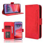 For Motorola Edge 50 Pro Skin Feel Calf Texture Card Slots Leather Phone Case(Red)