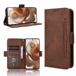 For Motorola Edge 50 Ultra / Moto X50 Ultra Skin Feel Calf Texture Card Slots Leather Phone Case(Brown)