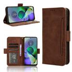 For Motorola Moto G64 5G / G64y 5G Skin Feel Calf Texture Card Slots Leather Phone Case(Brown)