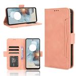 For Motorola Moto G45 5G / G34 5G Skin Feel Calf Texture Card Slots Leather Phone Case(Pink)