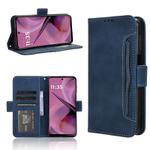 For Motorola Moto G55 5G Skin Feel Calf Texture Card Slots Leather Phone Case(Blue)