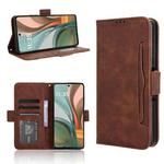 For Motorola Moto G75 5G Skin Feel Calf Texture Card Slots Leather Phone Case(Brown)