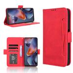 For Motorola Moto G 5G 2025 Skin Feel Calf Texture Card Slots Leather Phone Case(Red)
