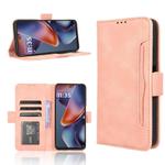 For Motorola Moto G Play 2025 Skin Feel Calf Texture Card Slots Leather Phone Case(Pink)