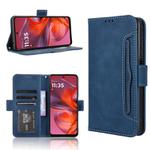 For Motorola Moto G05 4G / E15 4G Skin Feel Calf Texture Card Slots Leather Phone Case(Blue)