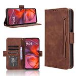 For Motorola Moto G05 4G / E15 4G Skin Feel Calf Texture Card Slots Leather Phone Case(Brown)