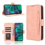 For Motorola Moto G Stylus 5G 2025 Skin Feel Calf Texture Card Slots Leather Phone Case(Pink)