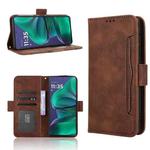 For Motorola Moto G Stylus 5G 2025 Skin Feel Calf Texture Card Slots Leather Phone Case(Brown)