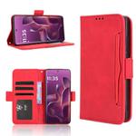 For Motorola Edge 60 Pro Skin Feel Calf Texture Card Slots Leather Phone Case(Red)