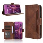 For Motorola Edge 60 Pro Skin Feel Calf Texture Card Slots Leather Phone Case(Brown)