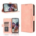 For Motorola Moto G56 / G66j / G66y 5G Skin Feel Calf Texture Card Slots Leather Phone Case(Pink)