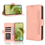 For Motorola Moto G86 5G Skin Feel Calf Texture Card Slots Leather Phone Case(Pink)