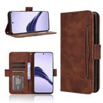 For Realme 13+ 5G Global Skin Feel Calf Texture Card Slots Leather Phone Case(Brown)