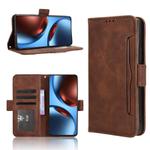 For Realme GT 7 5G Skin Feel Calf Texture Card Slots Leather Phone Case(Brown)