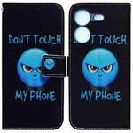 For Tecno Pova 5 Coloured Drawing Flip Leather Phone Case(Anger)