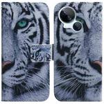 For Tecno Spark 10 5G Coloured Drawing Flip Leather Phone Case(Tiger)