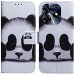 For Tecno Spark 10 Pro Coloured Drawing Flip Leather Phone Case(Panda)