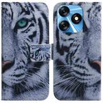 For Tecno Spark 10 / Spark 10C Coloured Drawing Flip Leather Phone Case(Tiger)