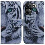 For Tecno Camon 20 Pro 4G / 20 Coloured Drawing Flip Leather Phone Case(Tiger)