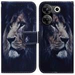 For Tecno Camon 20 Pro 4G / 20 Coloured Drawing Flip Leather Phone Case(Lion)