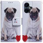 For Tecno Pova Neo 3 Coloured Drawing Flip Leather Phone Case(Pug)