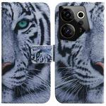 For Tecno Camon 20 Premier 5G Coloured Drawing Flip Leather Phone Case(Tiger)