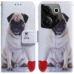 For Tecno Camon 20 Premier 5G Coloured Drawing Flip Leather Phone Case(Pug)