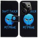 For Tecno Camon 20 Premier 5G Coloured Drawing Flip Leather Phone Case(Anger)