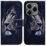 For Tecno Spark 20 Pro Coloured Drawing Flip Leather Phone Case(Lion)