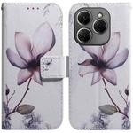 For Tecno Spark 20 Pro Coloured Drawing Flip Leather Phone Case(Magnolia)