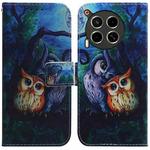 For Tecno Camon 30 4G / 30 5G CL6 CL7 Coloured Drawing Flip Leather Phone Case(Oil Painting Owl)