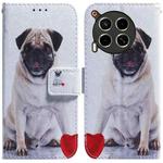 For Tecno Camon 30 4G / 30 5G CL6 CL7 Coloured Drawing Flip Leather Phone Case(Pug)