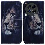 For Tecno Camon 30 Premier 5G Coloured Drawing Flip Leather Phone Case(Lion)