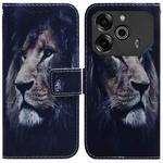 For Tecno Pova 6 Pro / Pova 6 Coloured Drawing Flip Leather Phone Case(Lion)