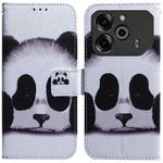 For Tecno Pova 6 Pro / Pova 6 Coloured Drawing Flip Leather Phone Case(Panda)
