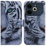 For Tecno Pova 6 Neo Coloured Drawing Flip Leather Phone Case(Tiger)