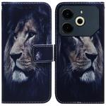 For Tecno Pova 6 Neo Coloured Drawing Flip Leather Phone Case(Lion)