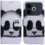 For Tecno Pova 6 Neo Coloured Drawing Flip Leather Phone Case(Panda)