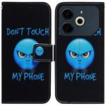 For Tecno Pova 6 Neo Coloured Drawing Flip Leather Phone Case(Anger)