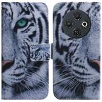 For Tecno Spark 30C Coloured Drawing Flip Leather Phone Case(Tiger)