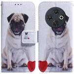 For Tecno Spark 30C Coloured Drawing Flip Leather Phone Case(Pug)