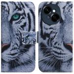 For Tecno Spark Go 1 / Pop 9 Pro Coloured Drawing Flip Leather Phone Case(Tiger)