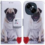 For Tecno Spark Go 1 / Pop 9 Pro Coloured Drawing Flip Leather Phone Case(Pug)