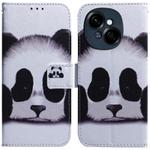 For Tecno Spark Go 1 / Pop 9 Pro Coloured Drawing Flip Leather Phone Case(Panda)