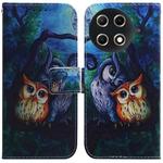 For Tecno Camon 30S / Camon 30S Pro Coloured Drawing Flip Leather Phone Case(Oil Painting Owl)